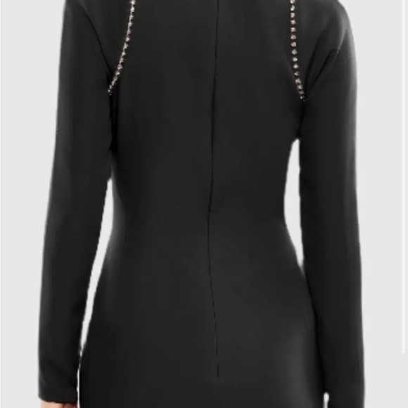 Mac Duggal Black Evening Gown with Embellished Neckline - Picture 2 of 6